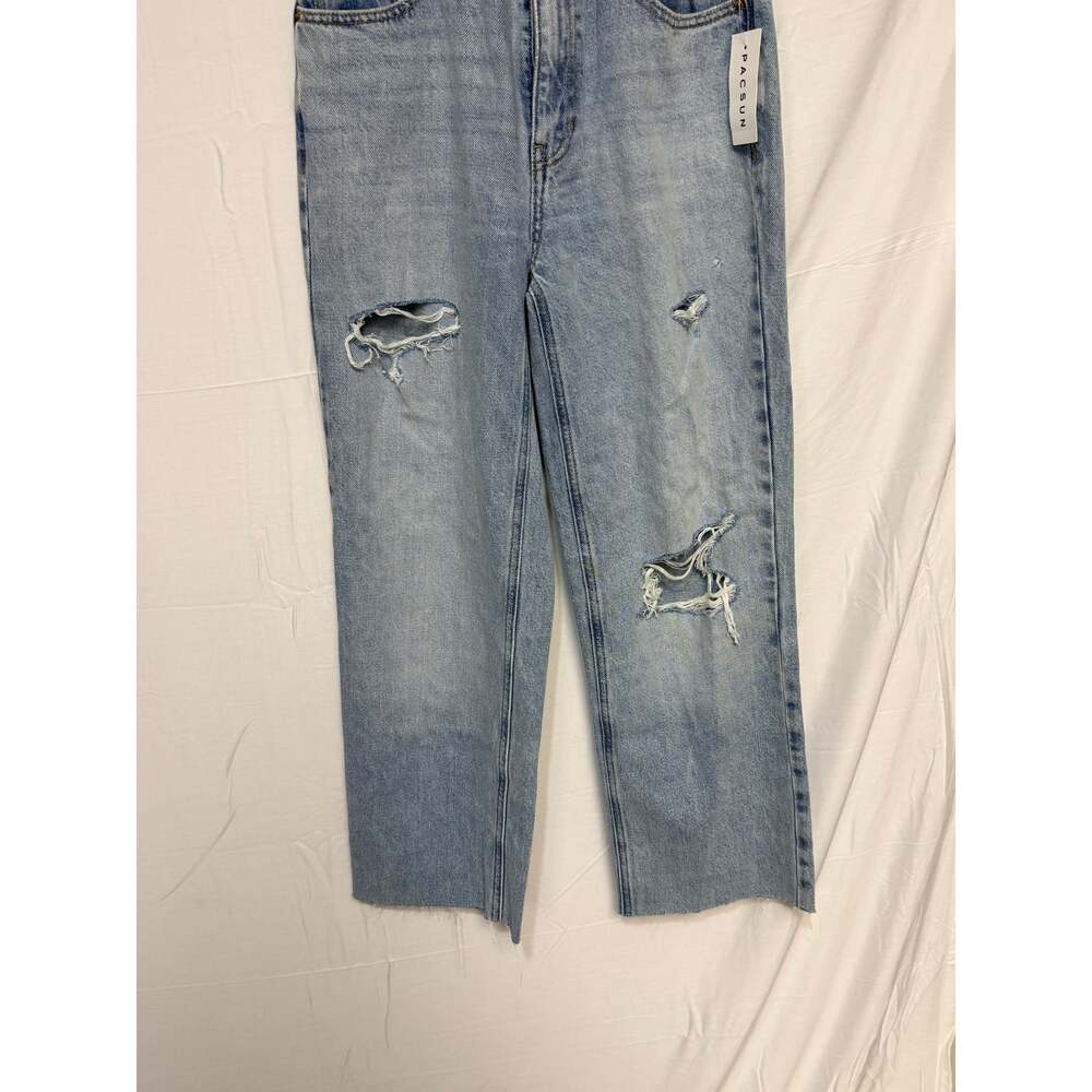 PacSun 90s Boyfriend Jeans NWT Size 26 Light Wash Distressed - Picture 5 of 7